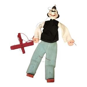 Vintage Mexican Marionette String Puppet Cat 14 1/2 Inch Made in Mexico Kitty